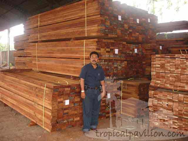 Bali prefab house wood storage