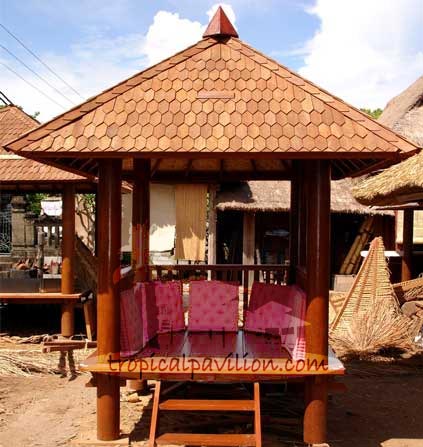 Bali gazebo shingle roof